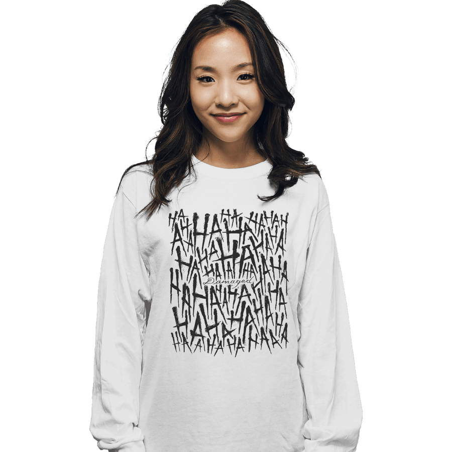 Shirts Long Sleeve Shirts, Unisex / Small / White Damaged