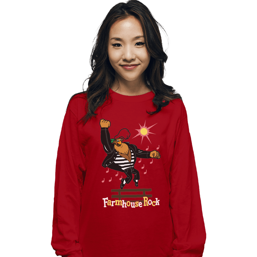 Shirts Long Sleeve Shirts, Unisex / Small / Red Farmhouse Rock