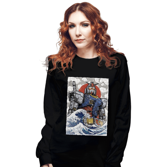 Daily_Deal_Shirts Long Sleeve Shirts, Unisex / Small / Black Kanagawa RX-78-2