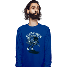Load image into Gallery viewer, Daily_Deal_Shirts Long Sleeve Shirts, Unisex / Small / Royal Blue Eddie VS The Upside Down
