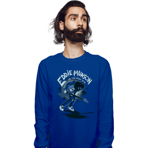 Daily_Deal_Shirts Long Sleeve Shirts, Unisex / Small / Royal Blue Eddie VS The Upside Down