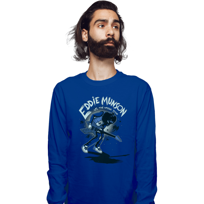 Daily_Deal_Shirts Long Sleeve Shirts, Unisex / Small / Royal Blue Eddie VS The Upside Down