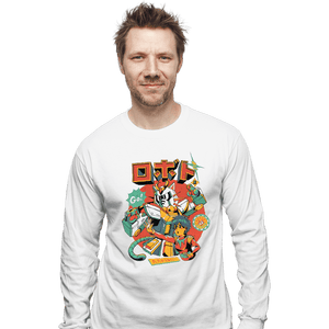 Daily_Deal_Shirts Long Sleeve Shirts, Unisex / Small / White Neko Roboto