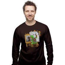 Load image into Gallery viewer, Shirts Long Sleeve Shirts, Unisex / Small / Dark Chocolate Heroic Self Portrait
