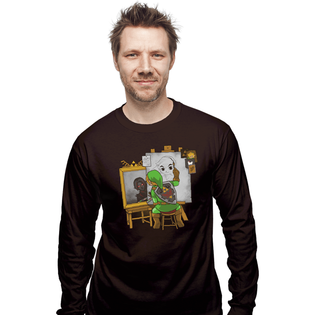 Shirts Long Sleeve Shirts, Unisex / Small / Dark Chocolate Heroic Self Portrait