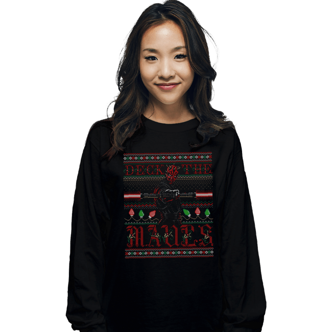 Daily_Deal_Shirts Long Sleeve Shirts, Unisex / Small / Black Deck The Mauls