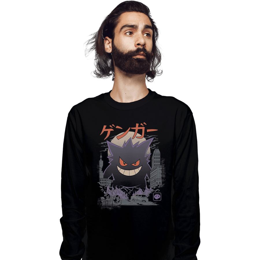 Secret_Shirts Long Sleeve Shirts, Unisex / Small / Black Ghost Type Kaiju