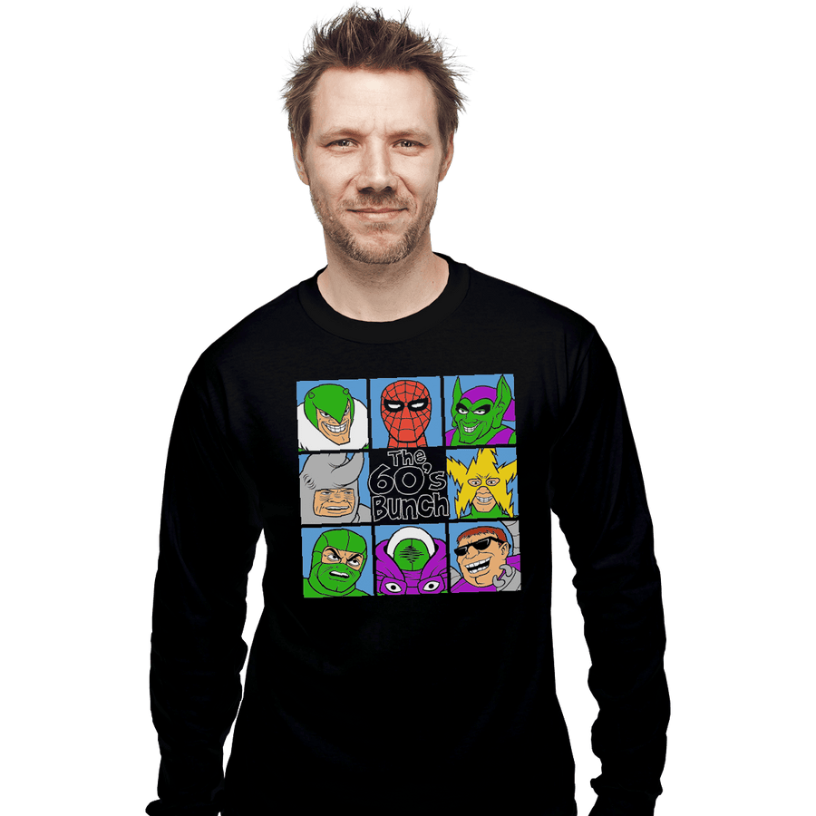 Shirts Long Sleeve Shirts, Unisex / Small / Black The 60s Bunch