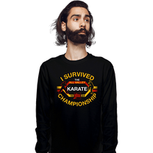 Load image into Gallery viewer, Daily_Deal_Shirts Long Sleeve Shirts, Unisex / Small / Black I Survived All Valley Karate
