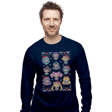 Load image into Gallery viewer, Shirts Long Sleeve Shirts, Unisex / Small / Navy A Senshi Family Christmas
