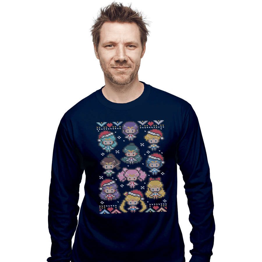 Shirts Long Sleeve Shirts, Unisex / Small / Navy A Senshi Family Christmas