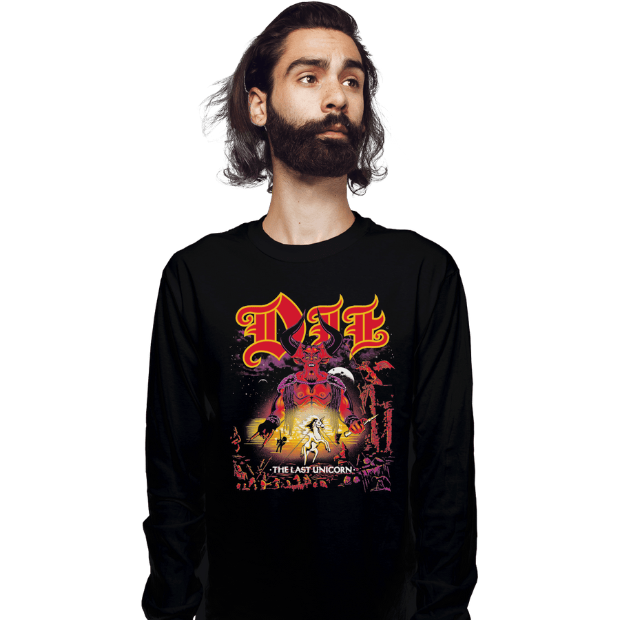 Shirts Long Sleeve Shirts, Unisex / Small / Black Die Last Unicorn