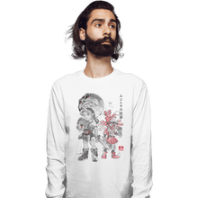 Load image into Gallery viewer, Shirts Long Sleeve Shirts, Unisex / Small / White Majora&#39;s Sumi-e
