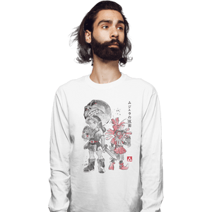 Shirts Long Sleeve Shirts, Unisex / Small / White Majora's Sumi-e