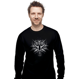 Shirts Long Sleeve Shirts, Unisex / Small / Black Graffiti White Wolf