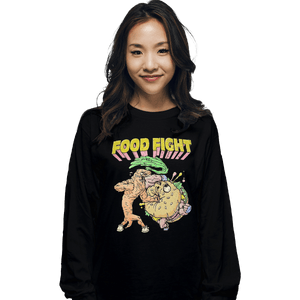 Shirts Long Sleeve Shirts, Unisex / Small / Black Food Fight