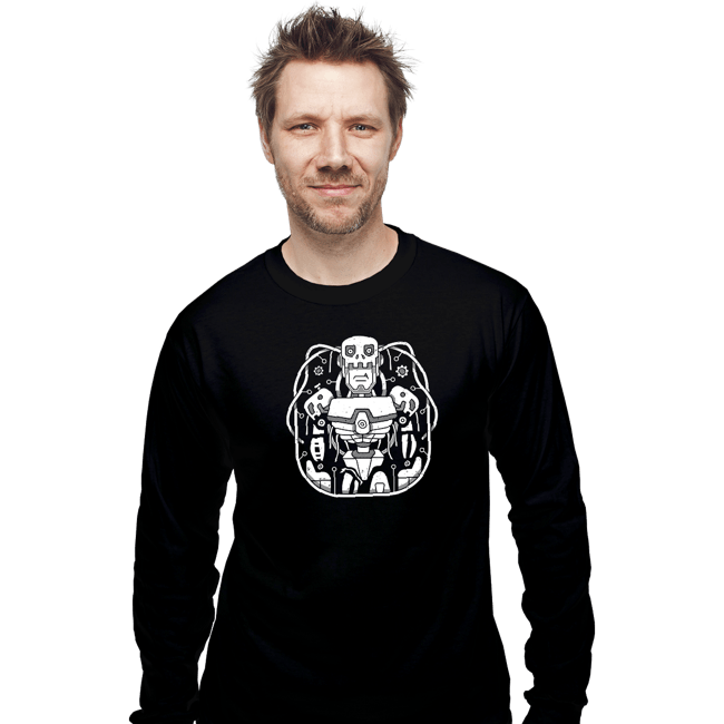 Shirts Long Sleeve Shirts, Unisex / Small / Black Digital Mechanical Cyborg