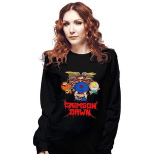 Shirts Long Sleeve Shirts, Unisex / Small / Black Crimson Dawn