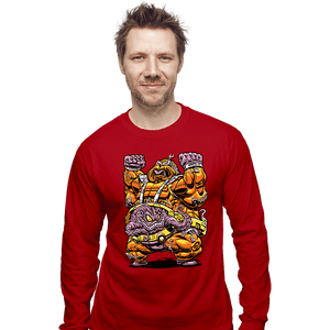 Daily_Deal_Shirts Long Sleeve Shirts, Unisex / Small / Red Mechanical Madman