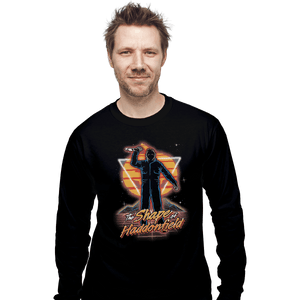 Shirts Long Sleeve Shirts, Unisex / Small / Black Retro Haddonfield Shape