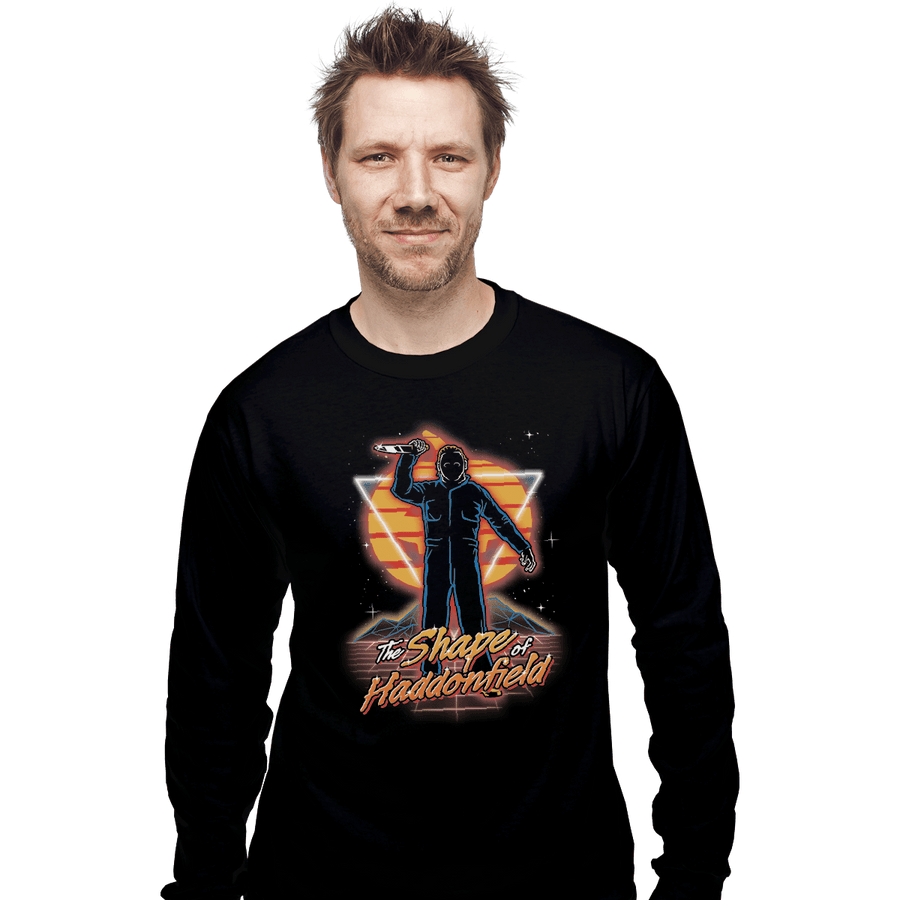 Shirts Long Sleeve Shirts, Unisex / Small / Black Retro Haddonfield Shape