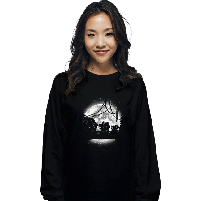 Shirts Long Sleeve Shirts, Unisex / Small / Black Moonlight Grass Type