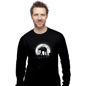 Shirts Long Sleeve Shirts, Unisex / Small / Black Moonlight Walking