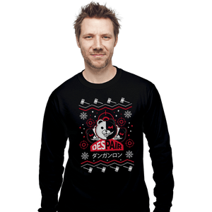 Shirts Long Sleeve Shirts, Unisex / Small / Black Despair Kuma Ugly Christmas Sweater
