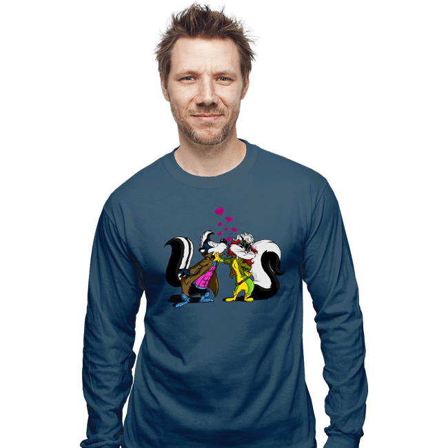 Secret_Shirts Long Sleeve Shirts, Unisex / Small / Indigo Blue No-Kissing