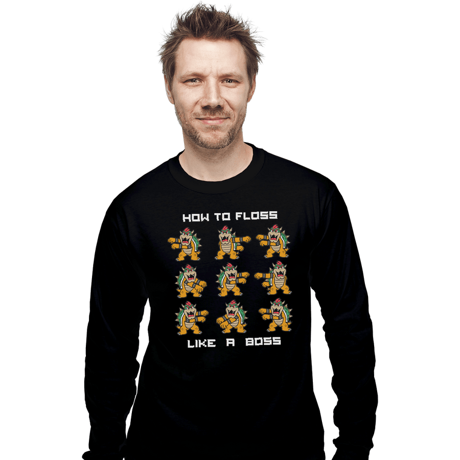 Shirts Long Sleeve Shirts, Unisex / Small / Black Floss Boss