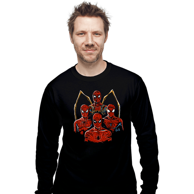 Shirts Long Sleeve Shirts, Unisex / Small / Black The Four Spidermen