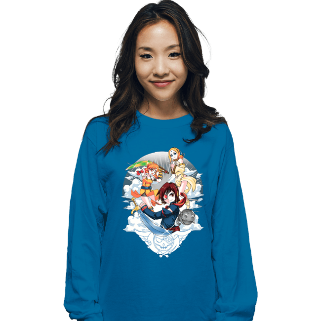 Shirts Long Sleeve Shirts, Unisex / Small / Sapphire Sky Pirates