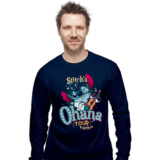Daily_Deal_Shirts Long Sleeve Shirts, Unisex / Small / Navy Ohana Tour