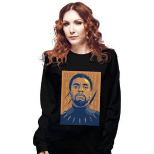 Shirts Long Sleeve Shirts, Unisex / Small / Black King T'Challa