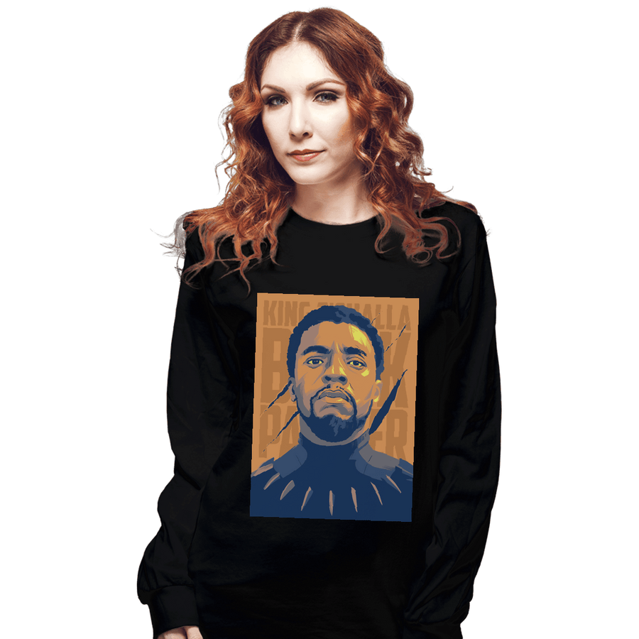 Shirts Long Sleeve Shirts, Unisex / Small / Black King T'Challa