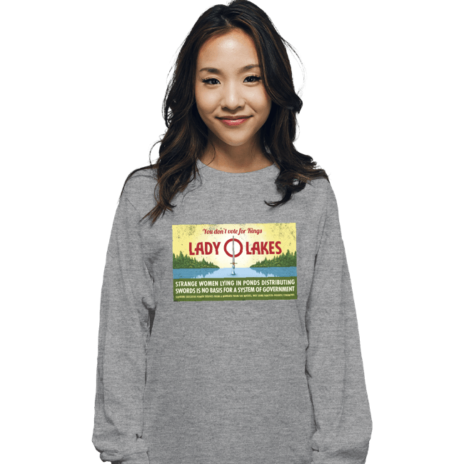 Daily_Deal_Shirts Long Sleeve Shirts, Unisex / Small / Sports Grey Lady O Lakes Butter