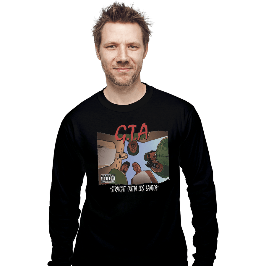 Shirts Long Sleeve Shirts, Unisex / Small / Black Straight Outta Los Santos
