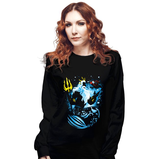 Shirts Long Sleeve Shirts, Unisex / Small / Black The King Triton