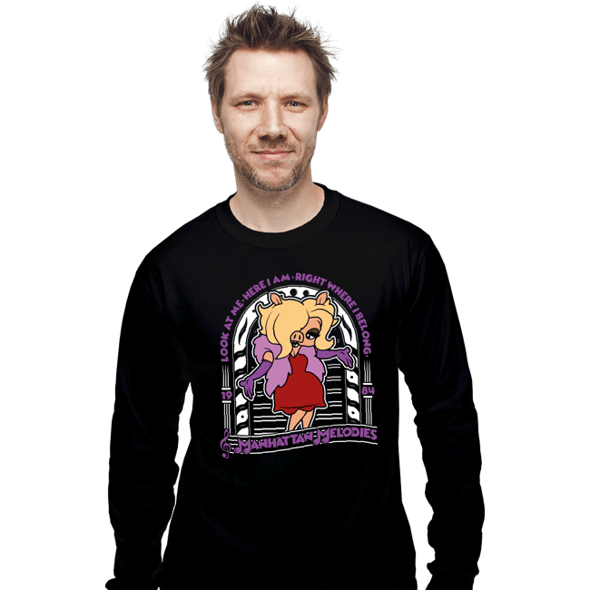 Shirts Long Sleeve Shirts, Unisex / Small / Black Miss Piggy Melodies