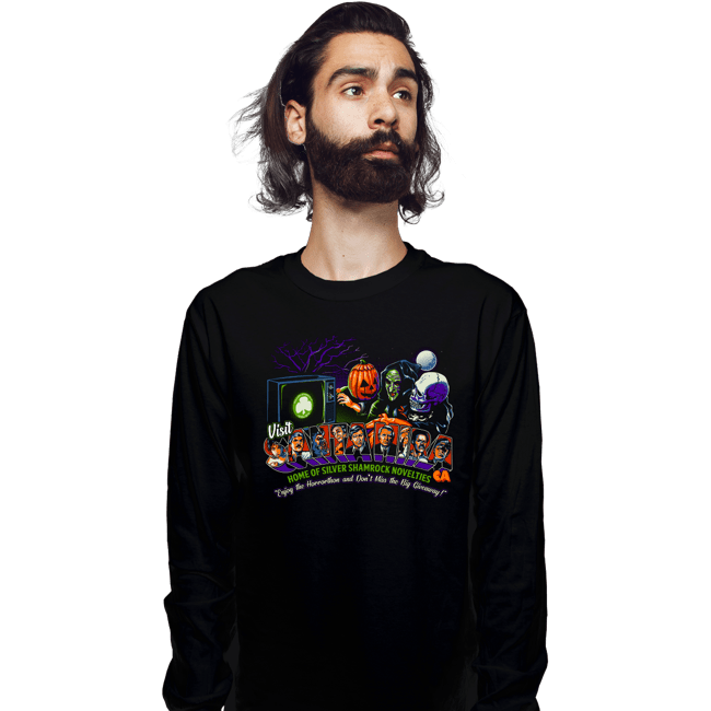 Daily_Deal_Shirts Long Sleeve Shirts, Unisex / Small / Black Enjoy the Horrorthon in Santa Mira