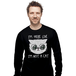 Secret_Shirts Long Sleeve Shirts, Unisex / Small / Black Not Cat