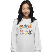 Load image into Gallery viewer, Secret_Shirts Long Sleeve Shirts, Unisex / Small / White Eevee Emotes
