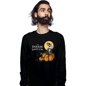 Daily_Deal_Shirts Long Sleeve Shirts, Unisex / Small / Black The Smashing Pumpkin King