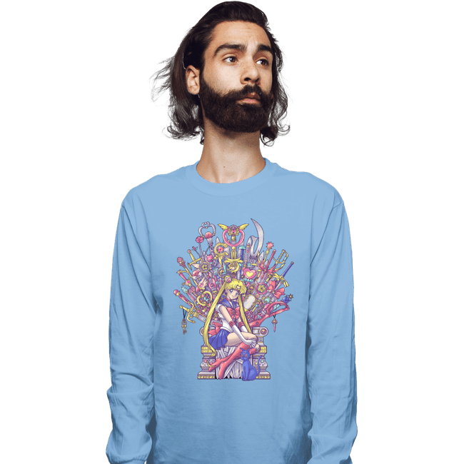 Shirts Long Sleeve Shirts, Unisex / Small / Powder Blue Throne Of Magic