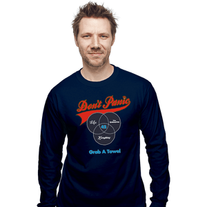 Shirts Long Sleeve Shirts, Unisex / Small / Navy Grab A Towel