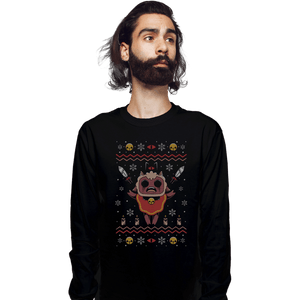 Shirts Long Sleeve Shirts, Unisex / Small / Black Lamb Christmas