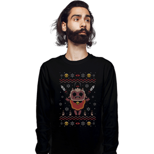 Shirts Long Sleeve Shirts, Unisex / Small / Black Lamb Christmas