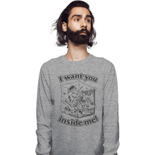 Load image into Gallery viewer, Shirts Long Sleeve Shirts, Unisex / Small / Sports Grey I Want You Inside Me
