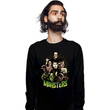 Load image into Gallery viewer, Shirts Long Sleeve Shirts, Unisex / Small / Black Monsters
