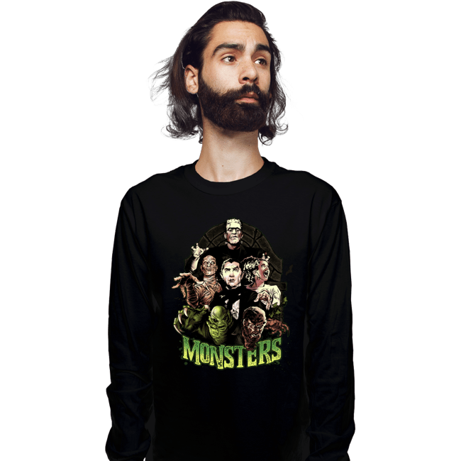 Shirts Long Sleeve Shirts, Unisex / Small / Black Monsters
